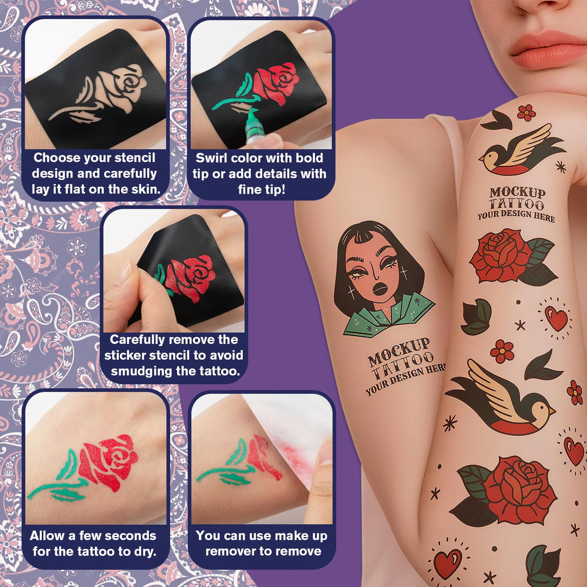 K KERNOWO stencil set helps beginners create professional looks