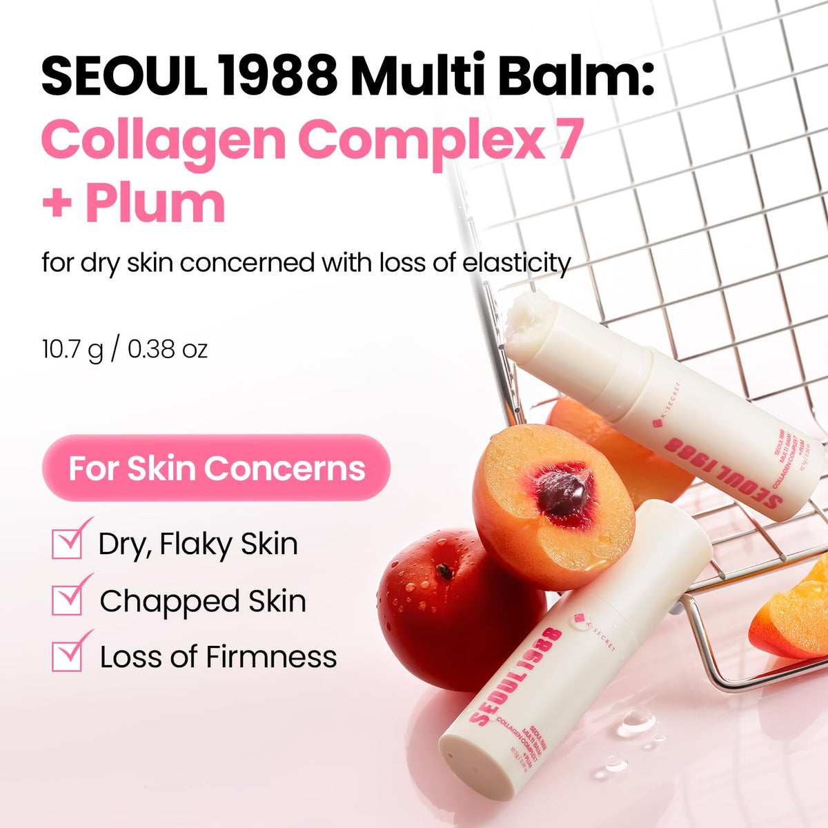 Close-up of K-SECRET SEOUL 1988 Collagen Multi Balm texture for smooth, easy application