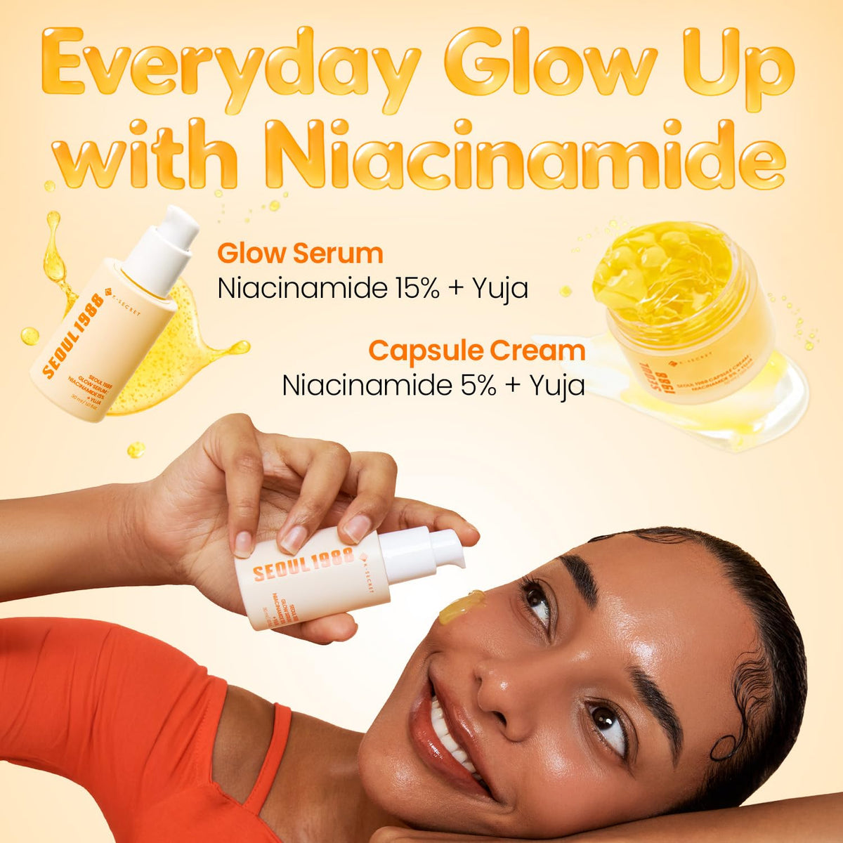 Packaging with Capsule Cream suggests hydration pairing for enhanced results
