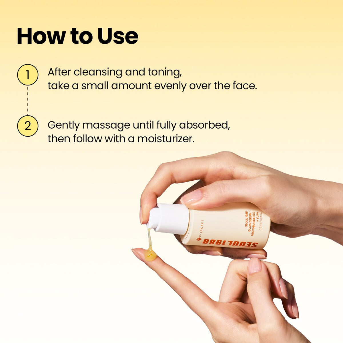 Macadamia oil in K-SECRET serum provides deep hydration on contact
