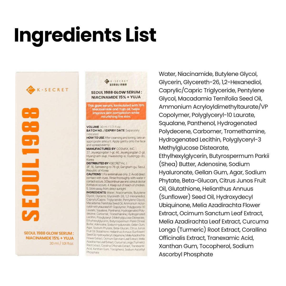 Skin appears balanced and refreshed after using K-SECRET Niacinamide Glow Serum