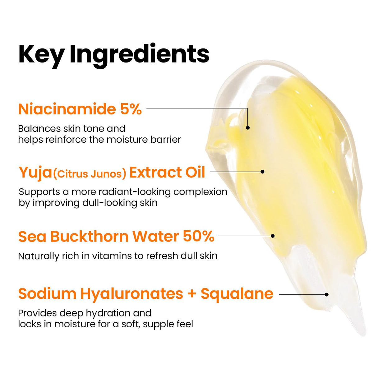 Yuja extract highlights add refreshing citrus notes for vitality in the cream.