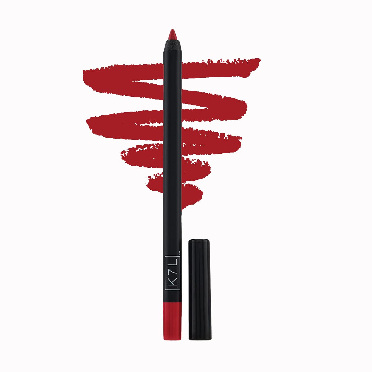 K7L Flame lip crayon outline demonstrates precise edge for clean lip shaping.