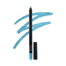 Pencil tip and close-up swatch reveal rich pigment and 12-hour wear