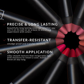 K7L fuchsia matte crayon, long-lasting wear with smudge-proof performance.