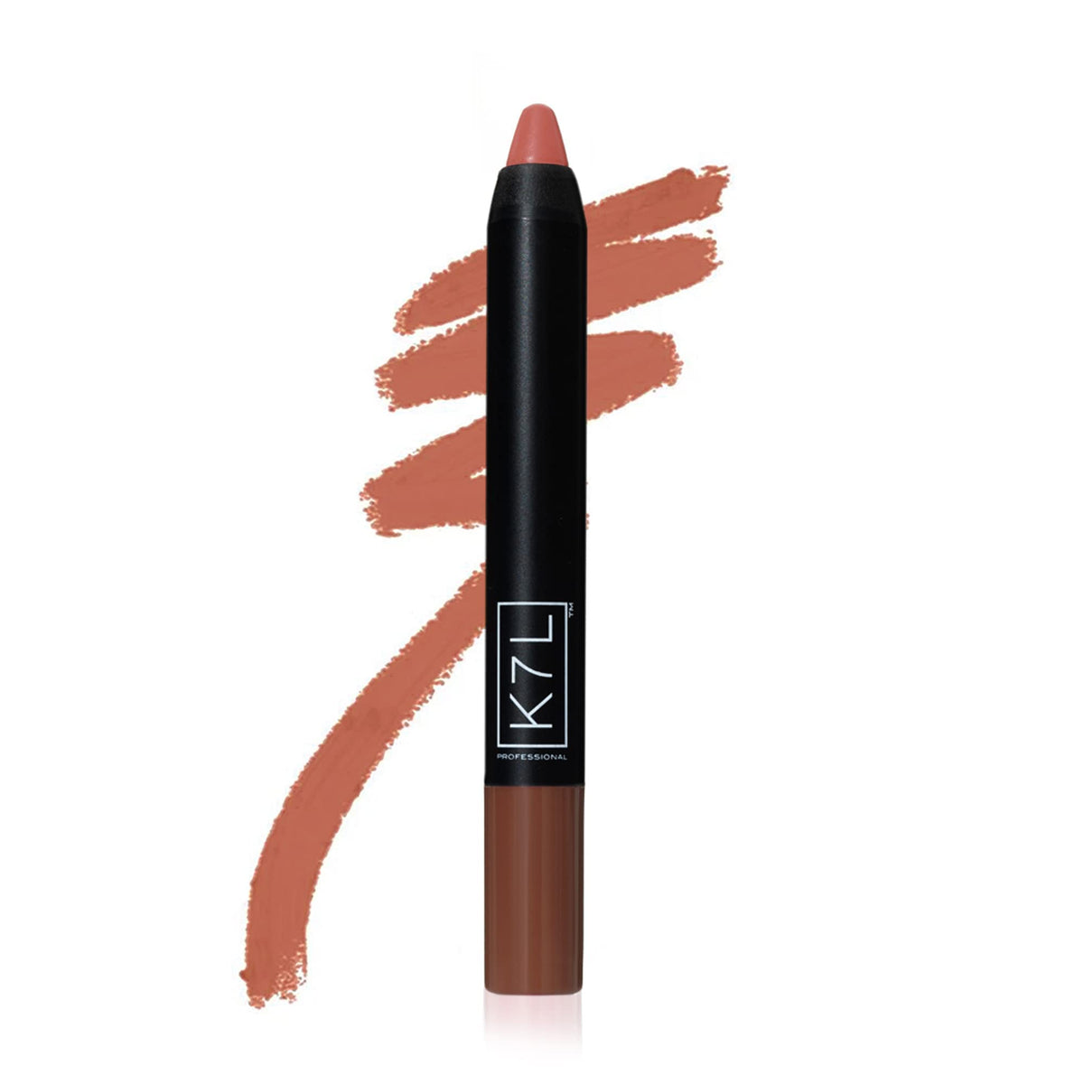 K7L Lipsilk Matte Crayon tip swatch reveals bold color payoff.