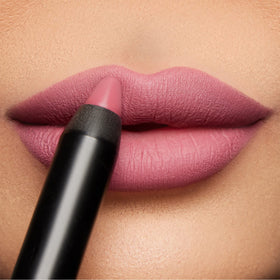 K7L Matte Pink Lipstick Crayon Rose Quartz swatch showing vivid color and matte finish