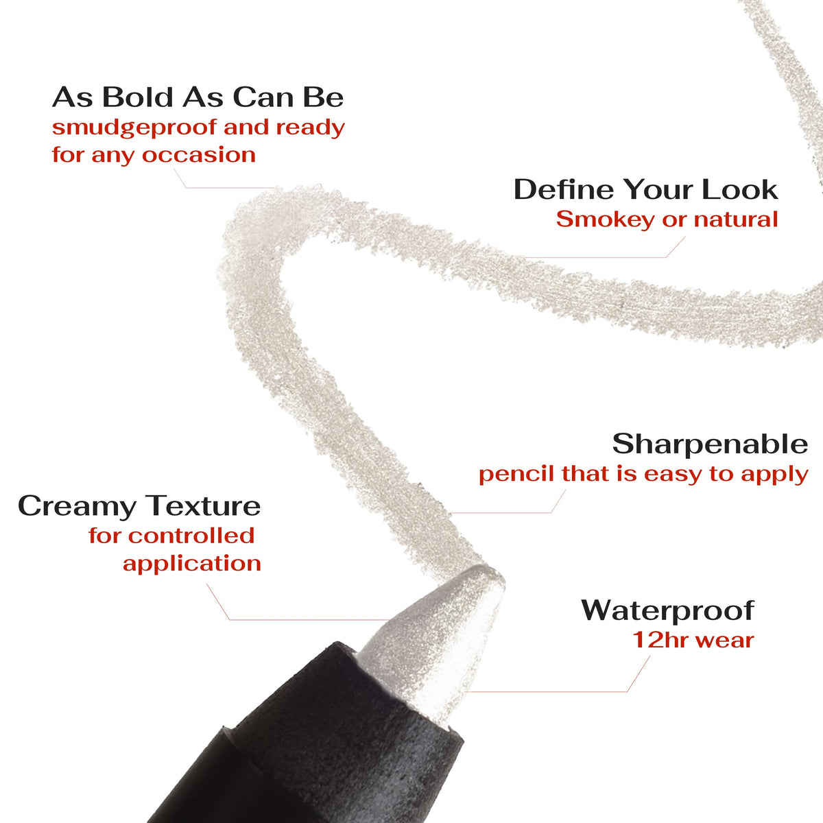 K7L Silver Shimmer Eyeliner Disco precision-tip enables easy, smooth application.