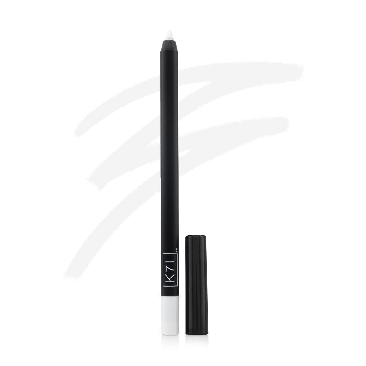 K7L White Eyeliner Waterline on-eye look with bright white waterline Crema.