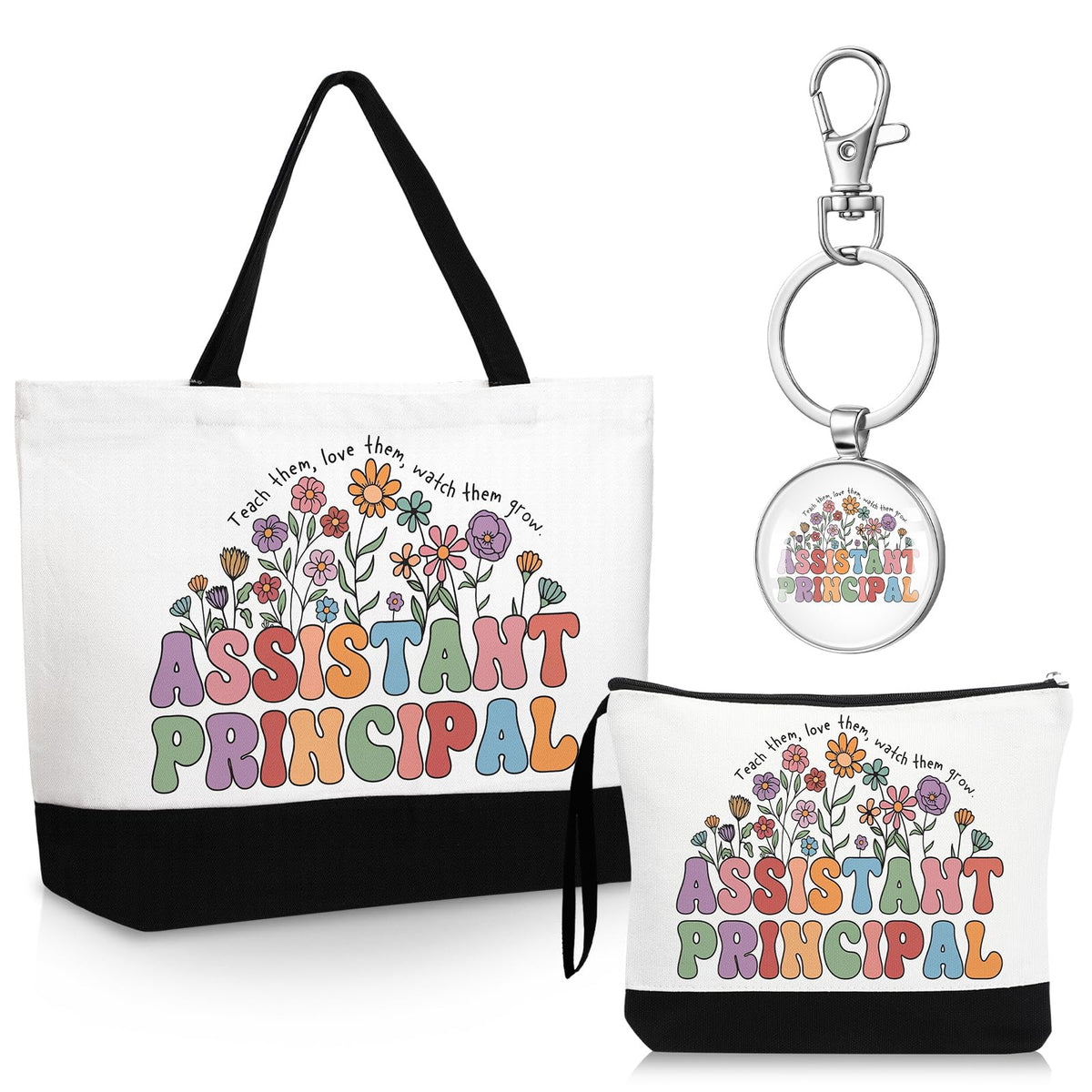 Kacctyen Assistant Principal Gift Set tote bag front view, spacious and durable for daily use.