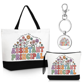 Kacctyen Assistant Principal Gift Set tote bag front view, spacious and durable for daily use.