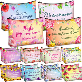 Kacctyen Bible floral cosmetic bag with 12 styles for daily use and gifting