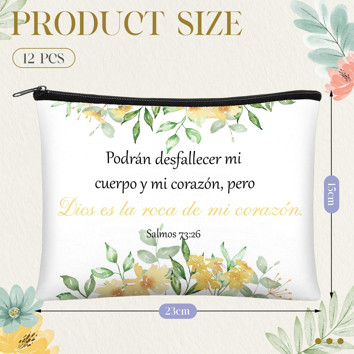 Kacctyen bible verse canvas pouches with uplifting messaging