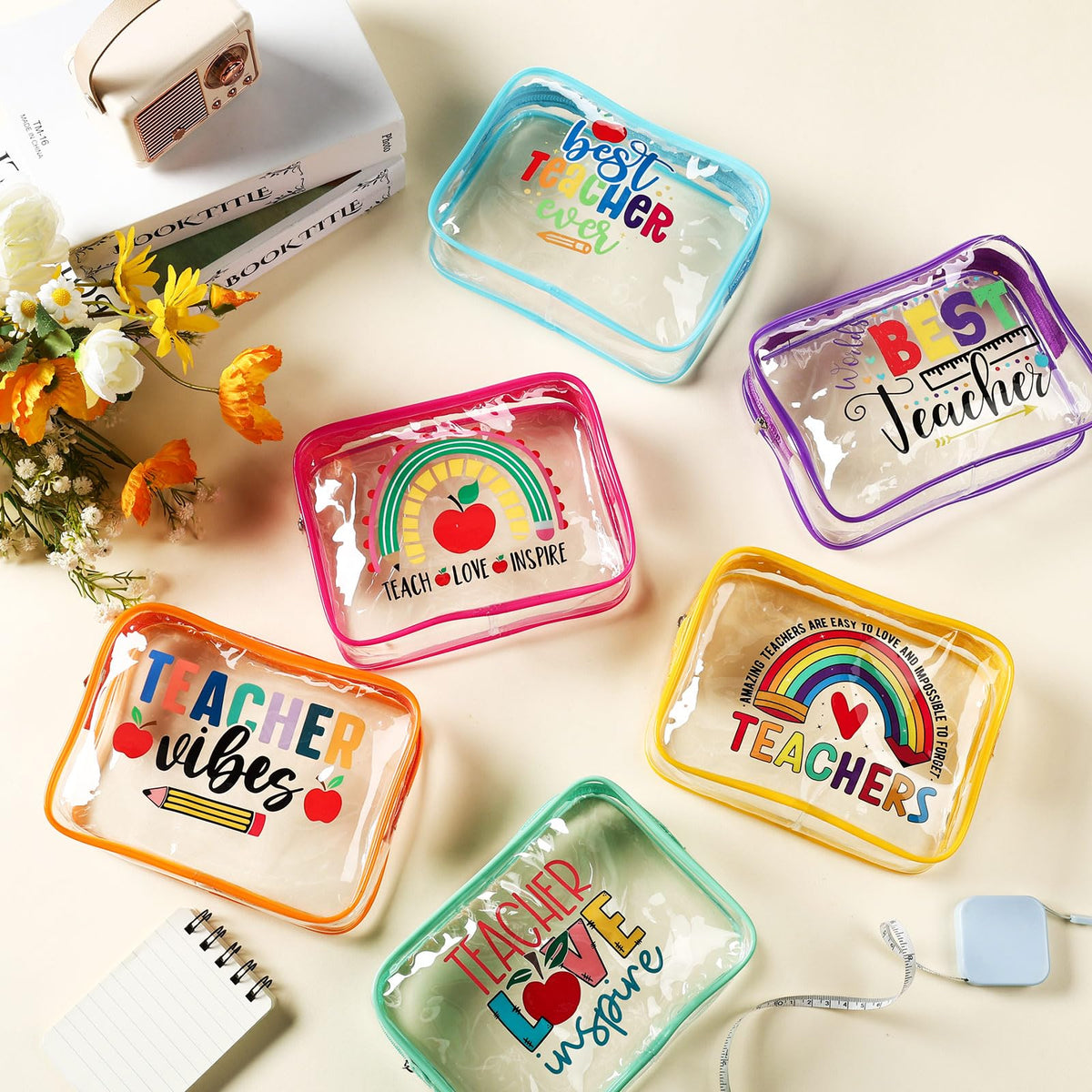 Kacctyen clear PVC waterproof bag protects cosmetics and small items on the go.