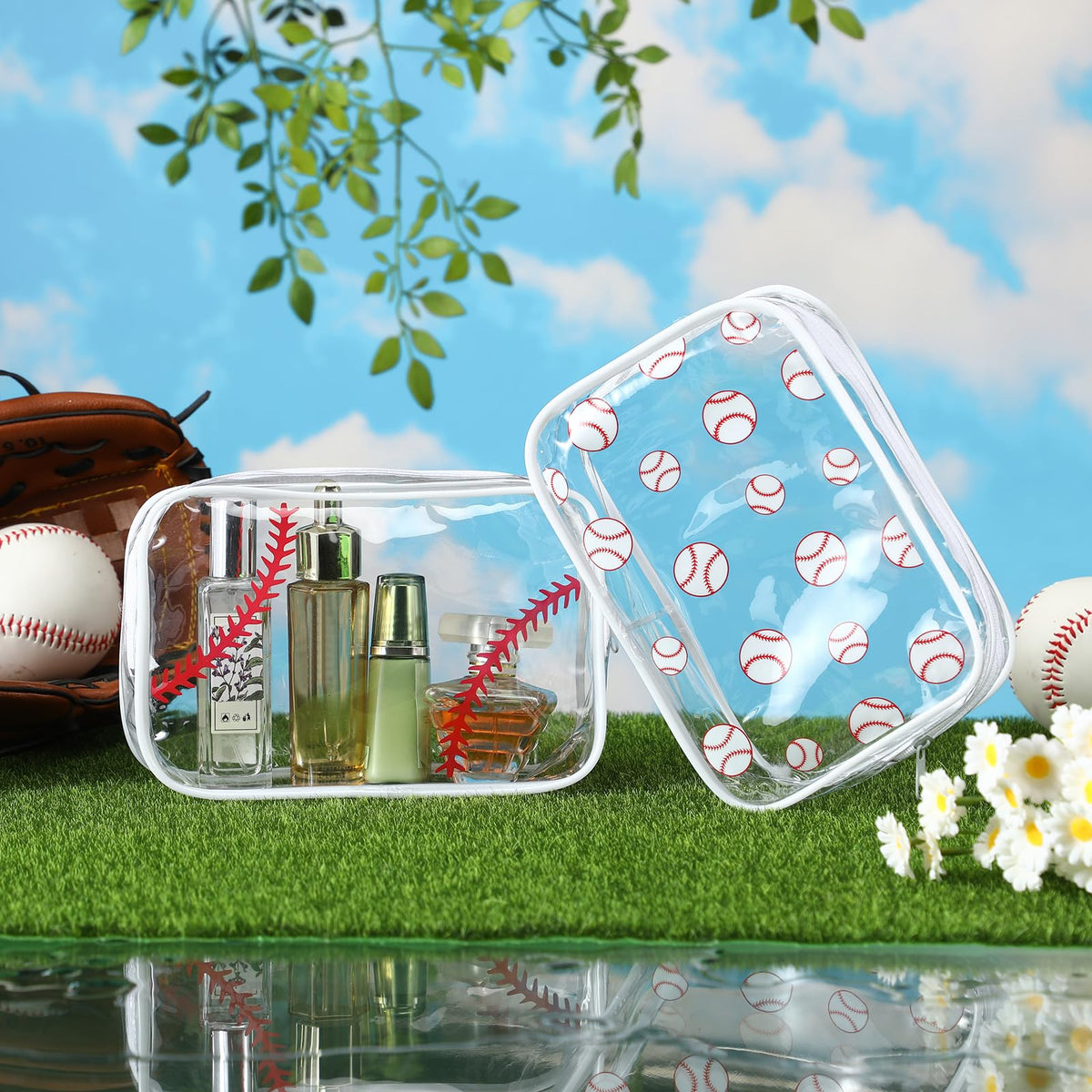 Kacctyen clear makeup pouch keeps items organized and visible.