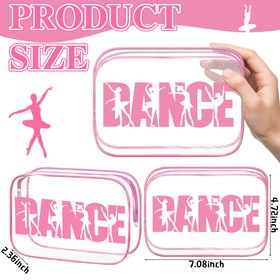 Kacctyen dance makeup bags clear PVC body for easy visibility