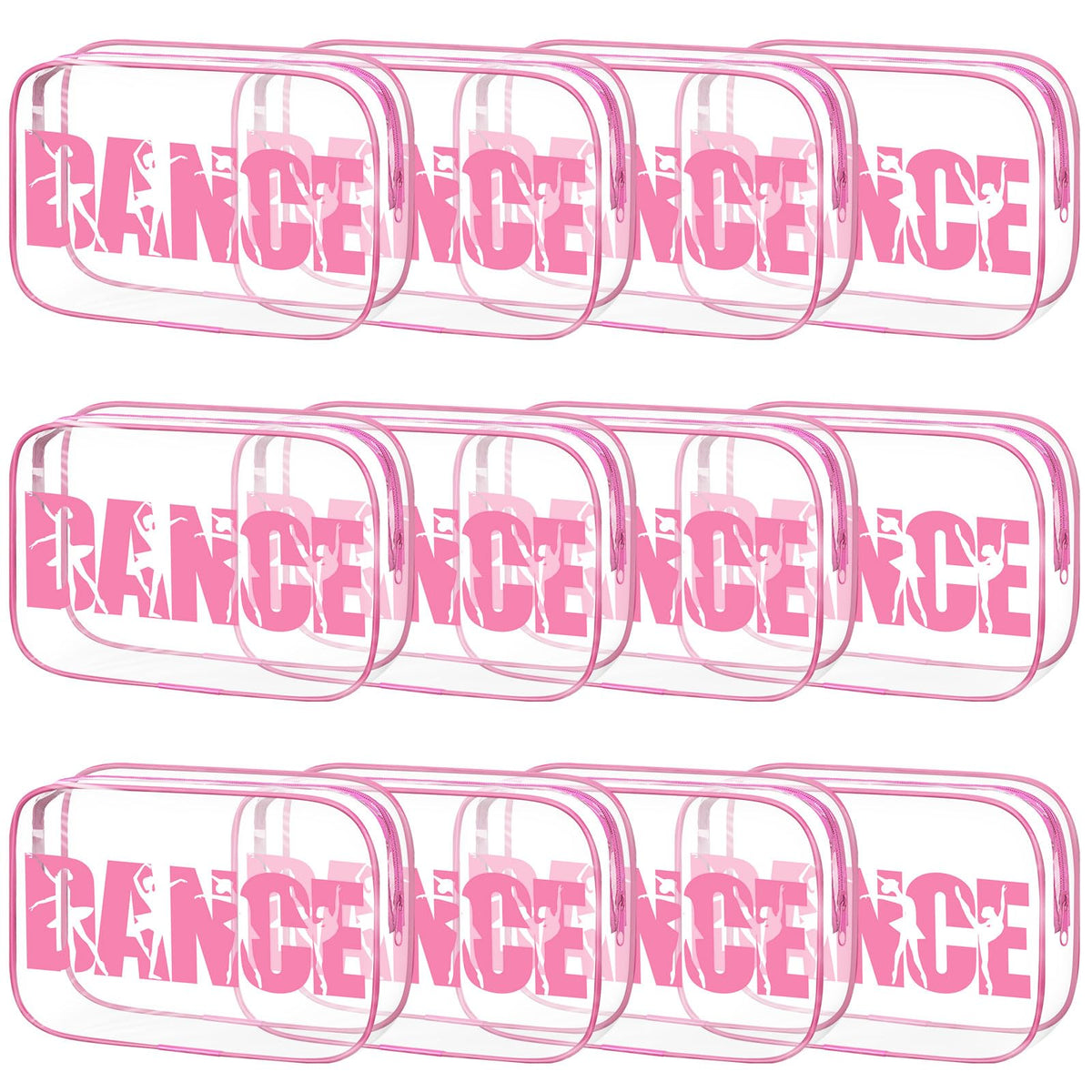 Kacctyen dance makeup bags pink front view for quick cosmetics access