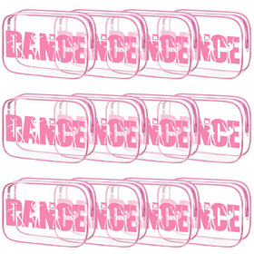 Kacctyen dance makeup bags pink front view for quick cosmetics access