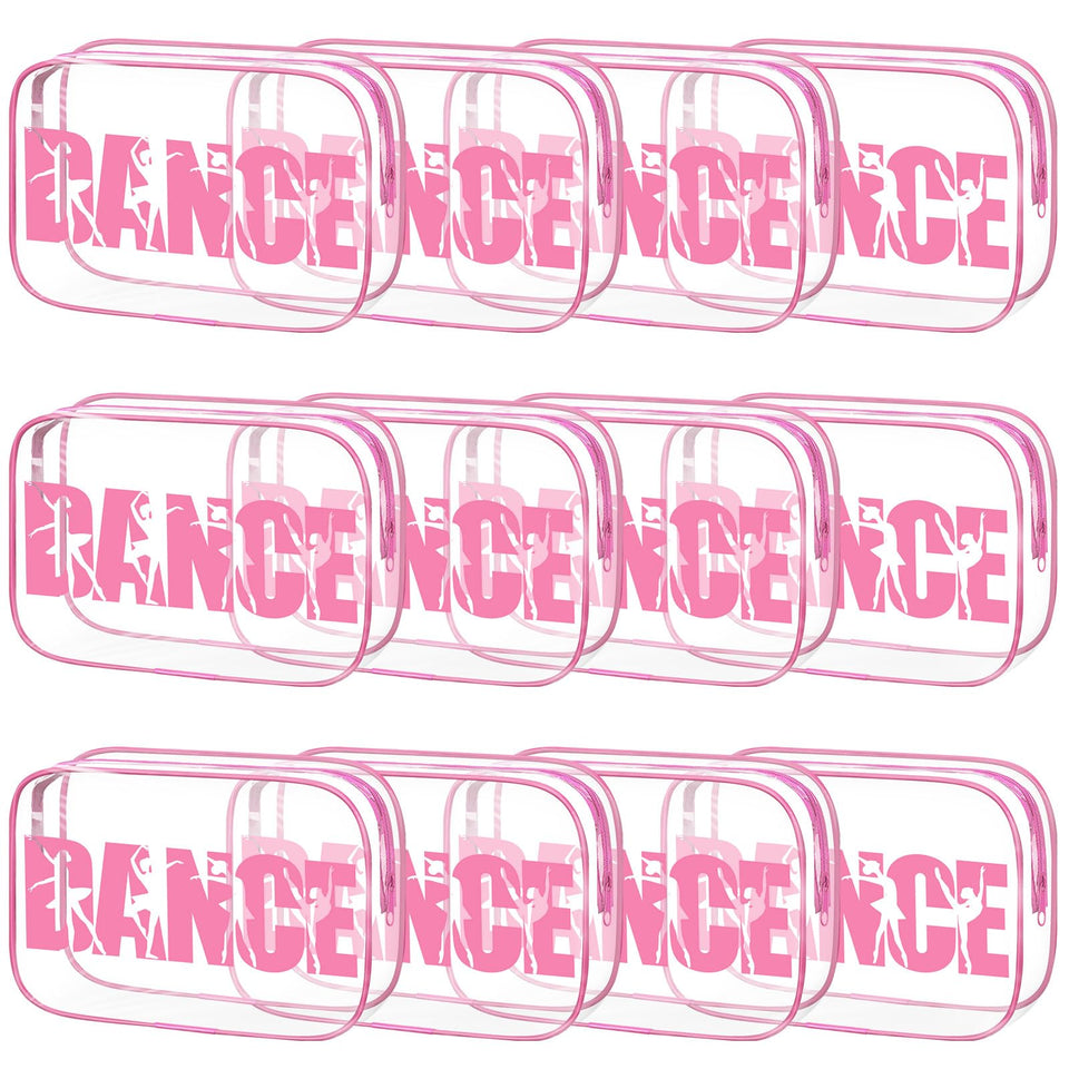 Kacctyen dance makeup bags pink front view for quick cosmetics access