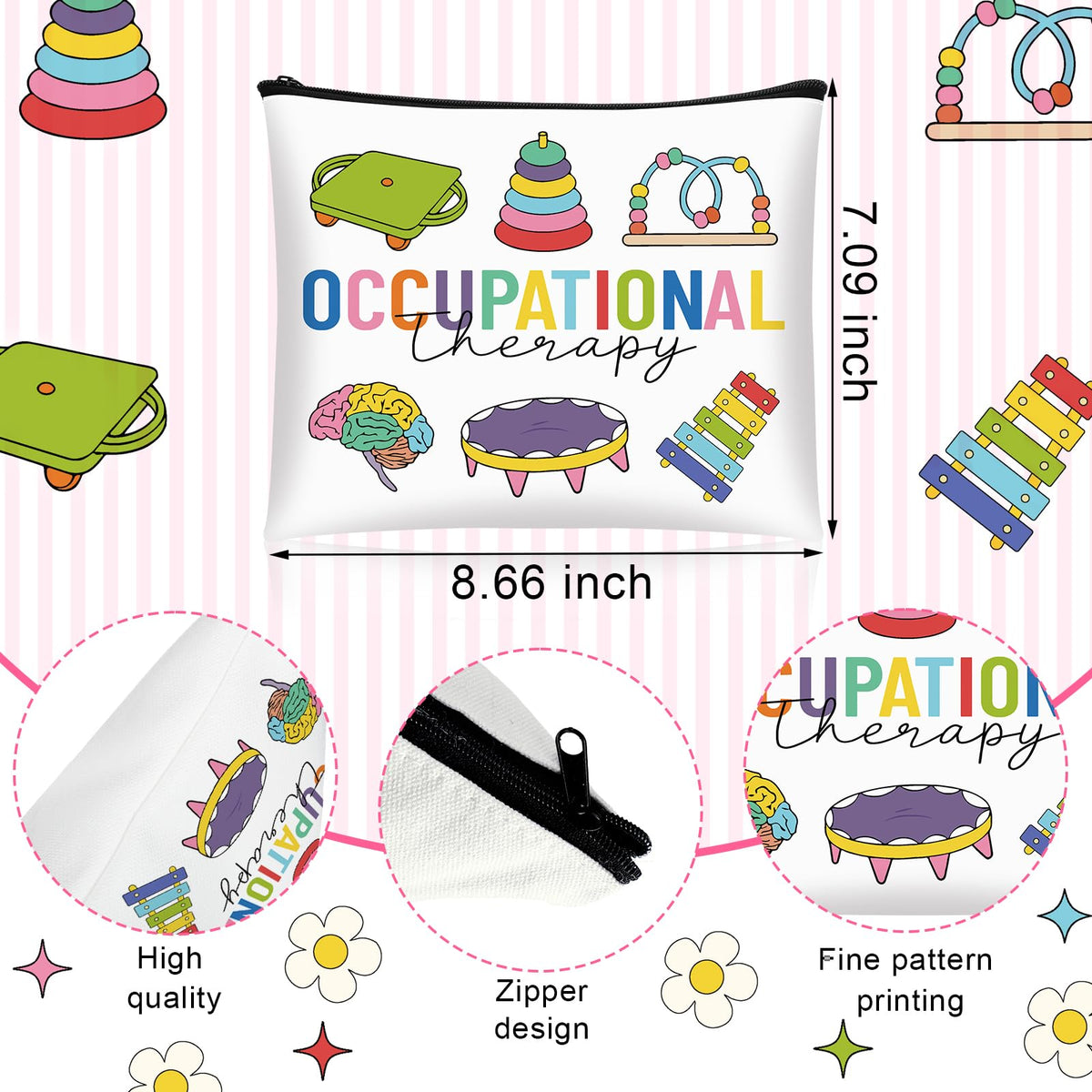 Kacctyen makeup bags multi-pack for daily cosmetics and small accessories.