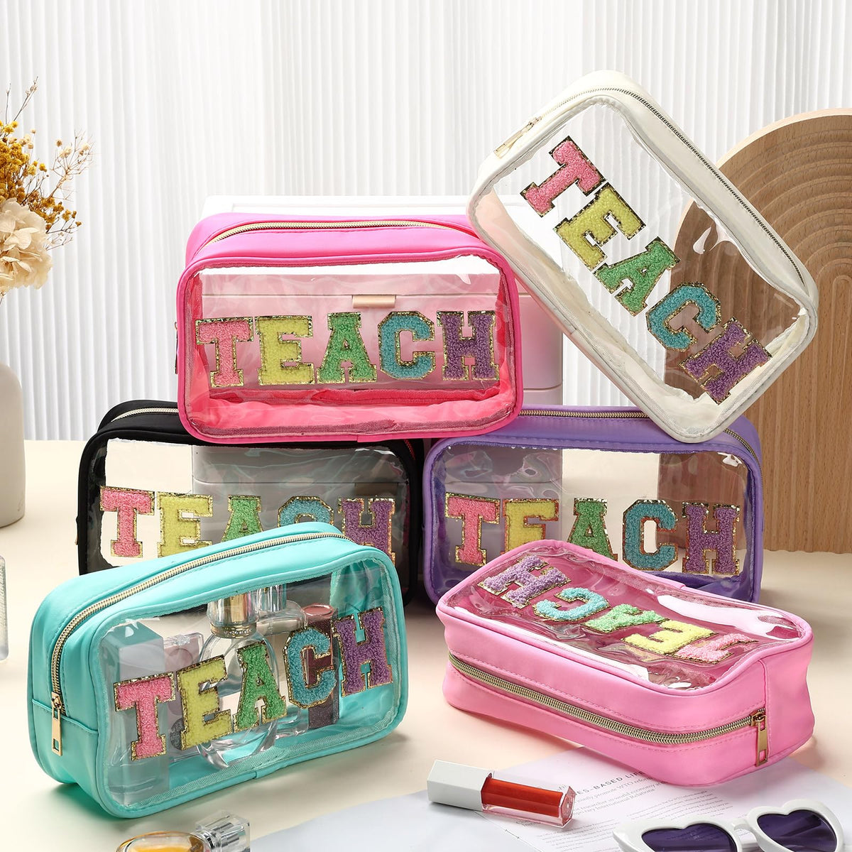 Kacctyen multi-color bags ideal for cosmetics, skincare, jewelry and toiletries.