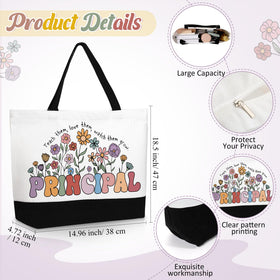 Kacctyen principal cosmetic bag in canvas, ideal for cosmetics and small essentials.
