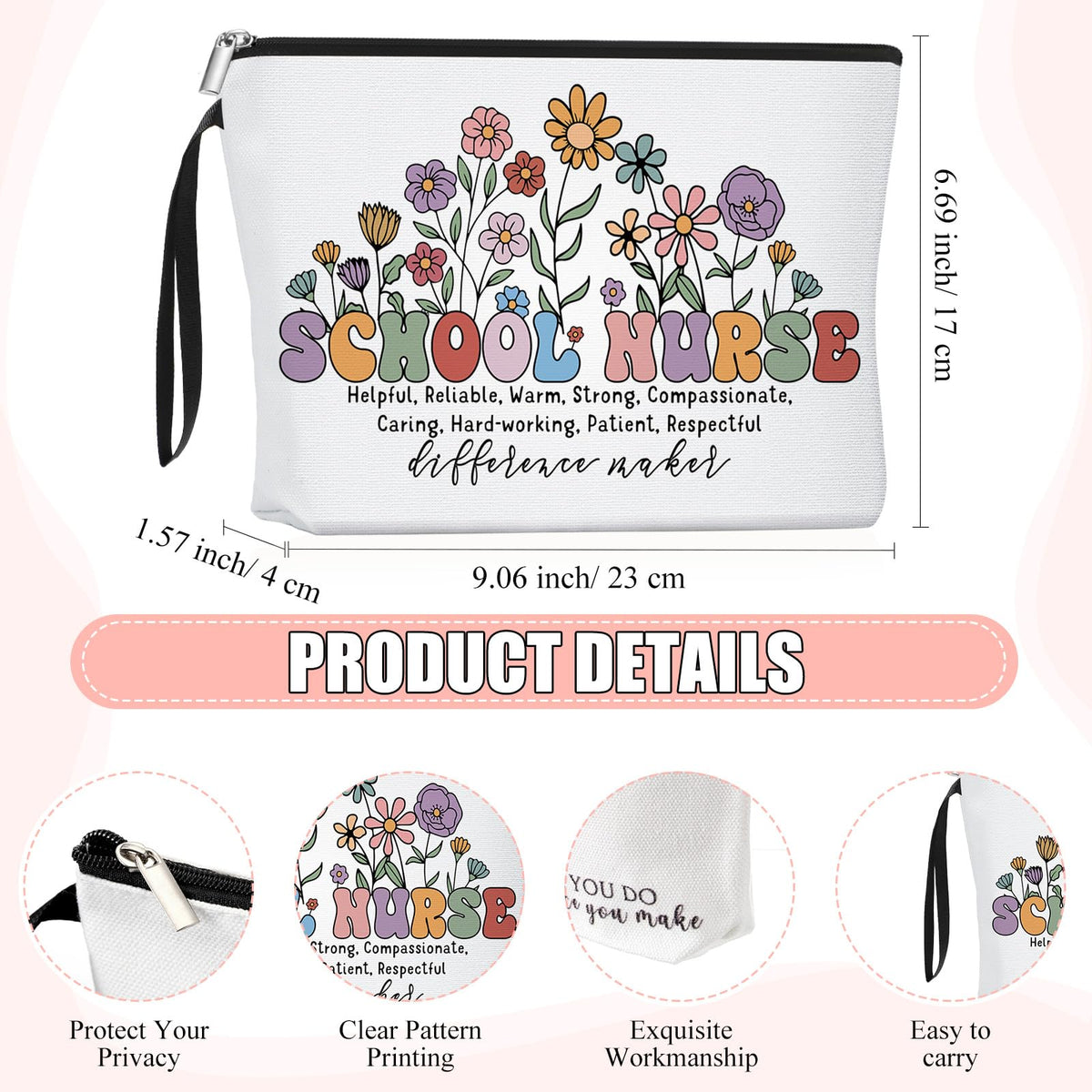 Kacctyen resin keychain featuring School Nurse design for backpacks.