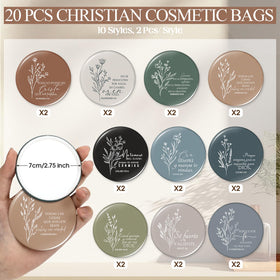 Kacctyen Bible verse compact mirror with durable frame for daily use.