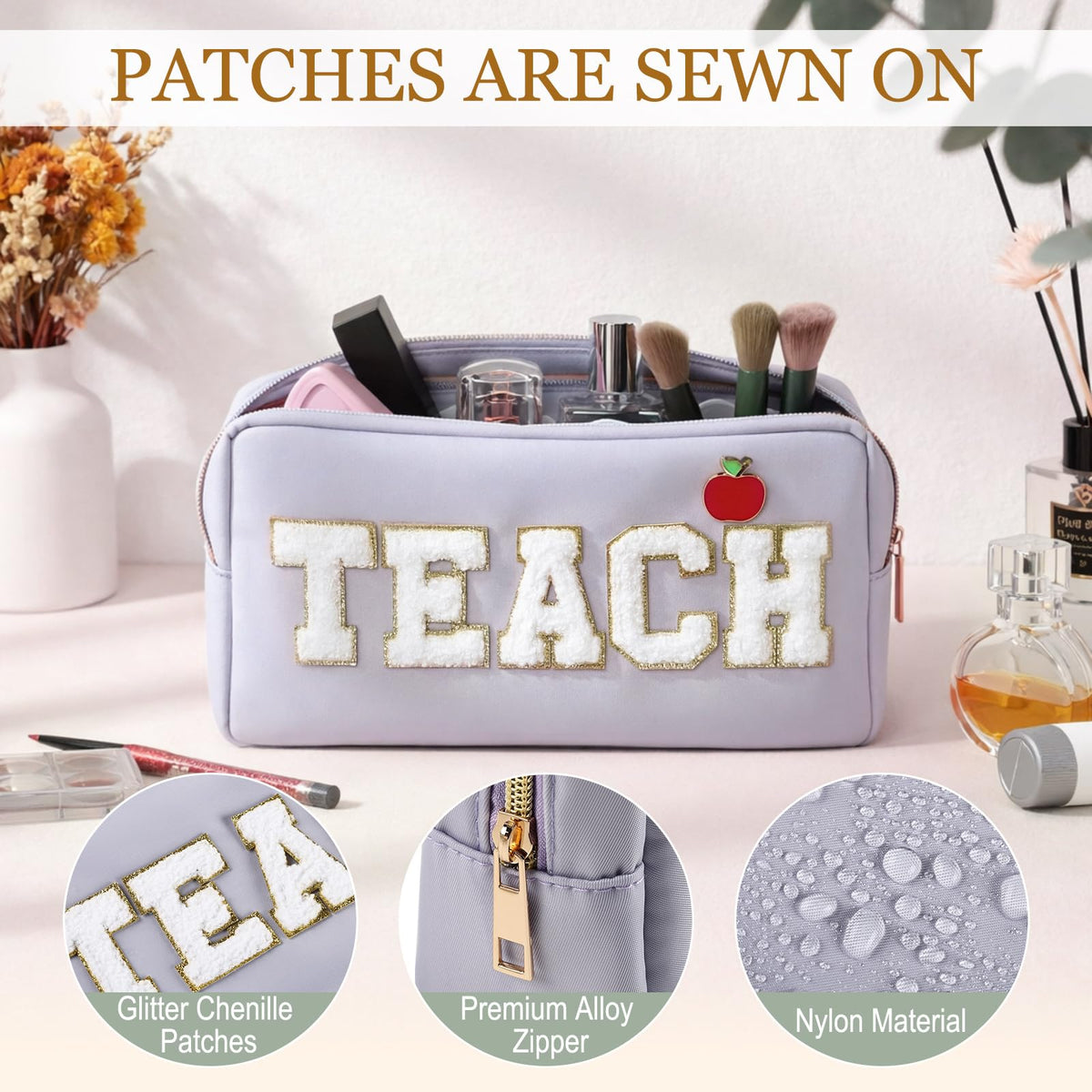 Kacctyen teach bag side view showing compact, lightweight daily companion.