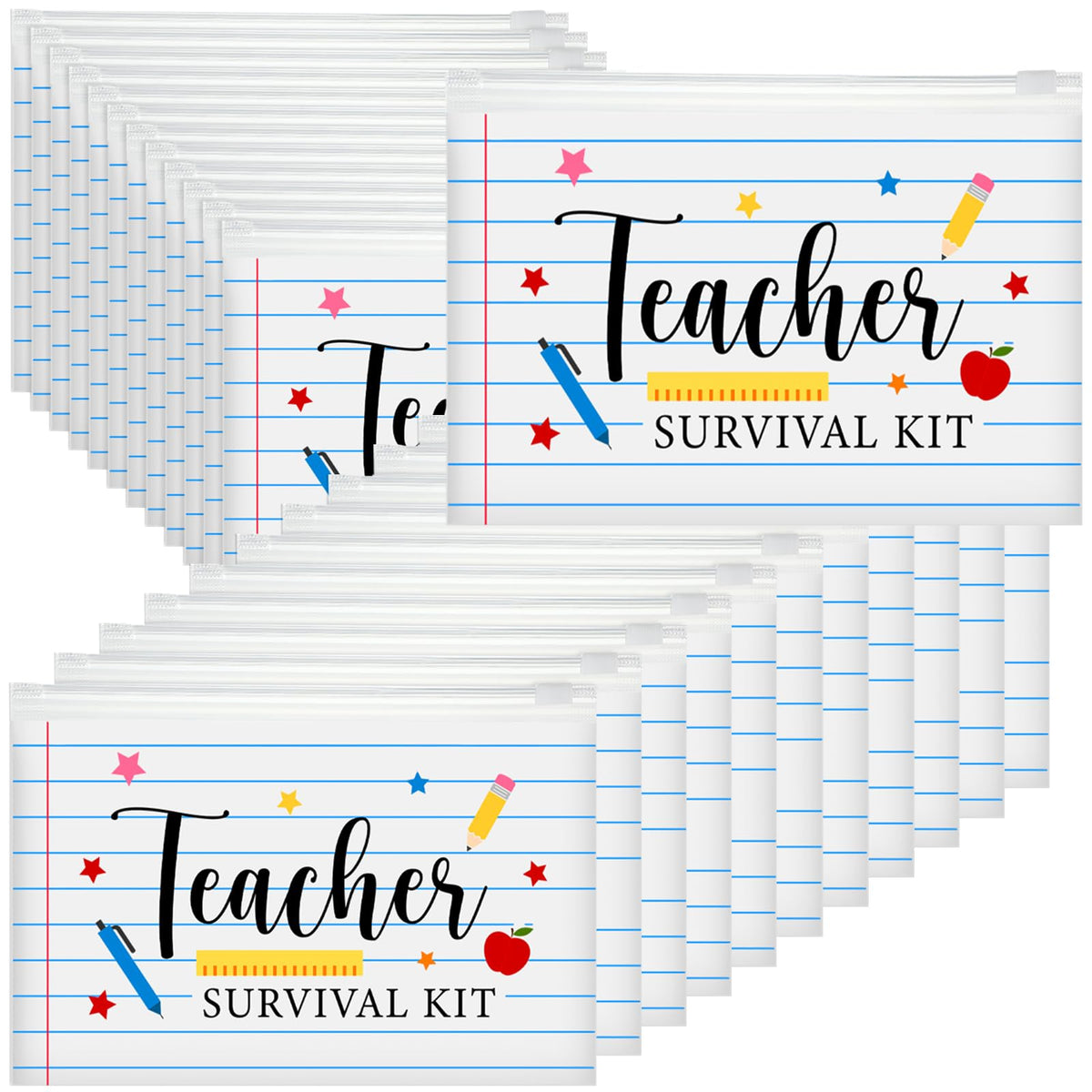 Kacctyen teacher survival kit cosmetic bag multicolor ideal travel organizer.