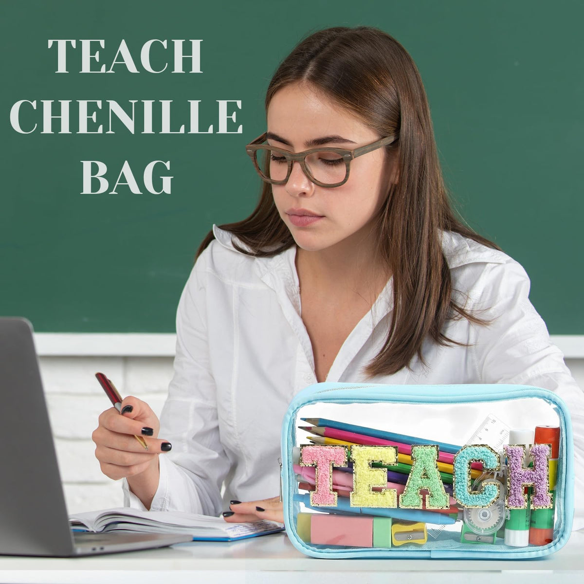 Kacctyen transparent top-opening pouch provides quick item access.