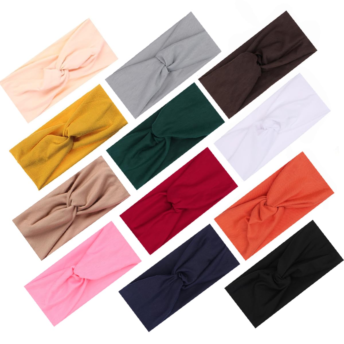 Kachanaa 12-pack headbands for women, versatile workout-ready accessories.