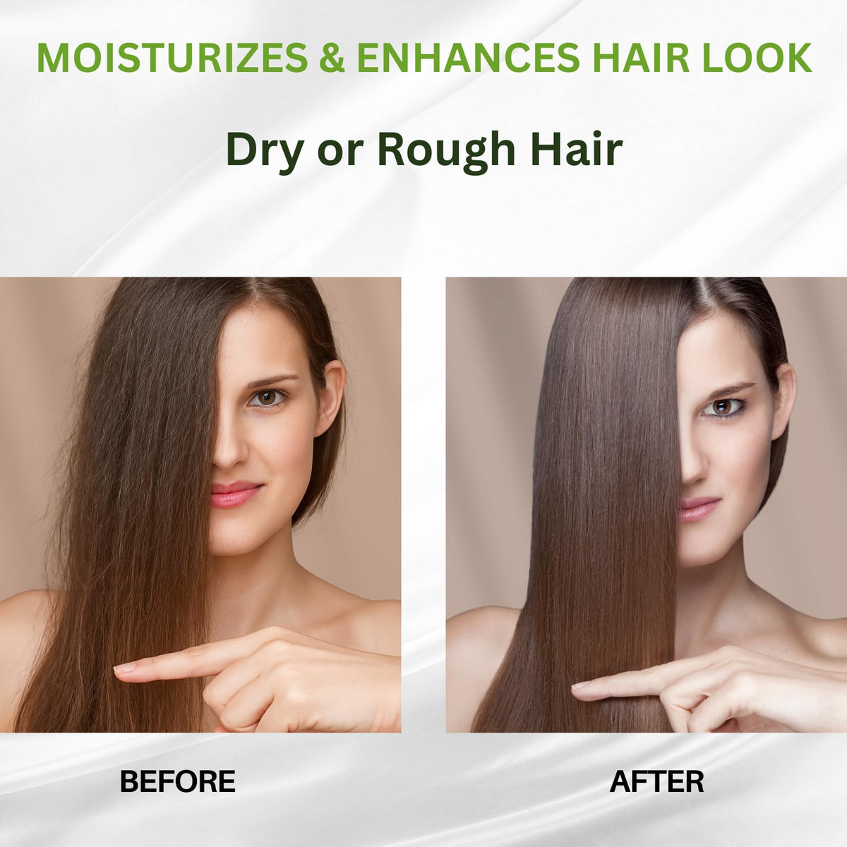Kachita Spell BTXMAX smoothing application closeup for frizz control.