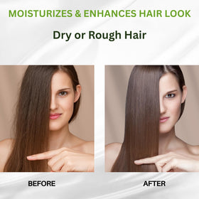 Kachita Spell BTXMAX smoothing application closeup for frizz control.