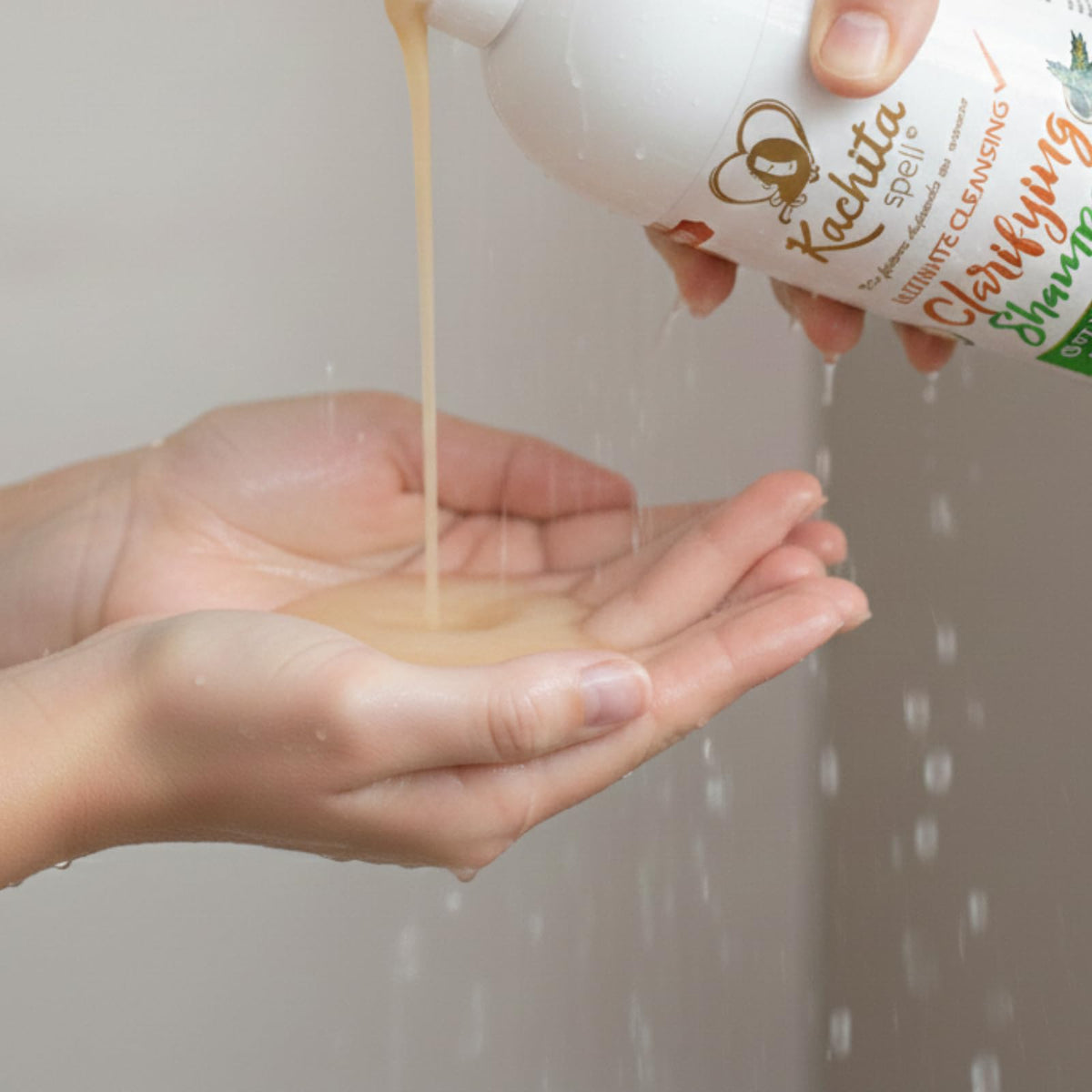 Kachita Spell Clarifying Shampoo sulfate-free formula supports gentle cleansing.