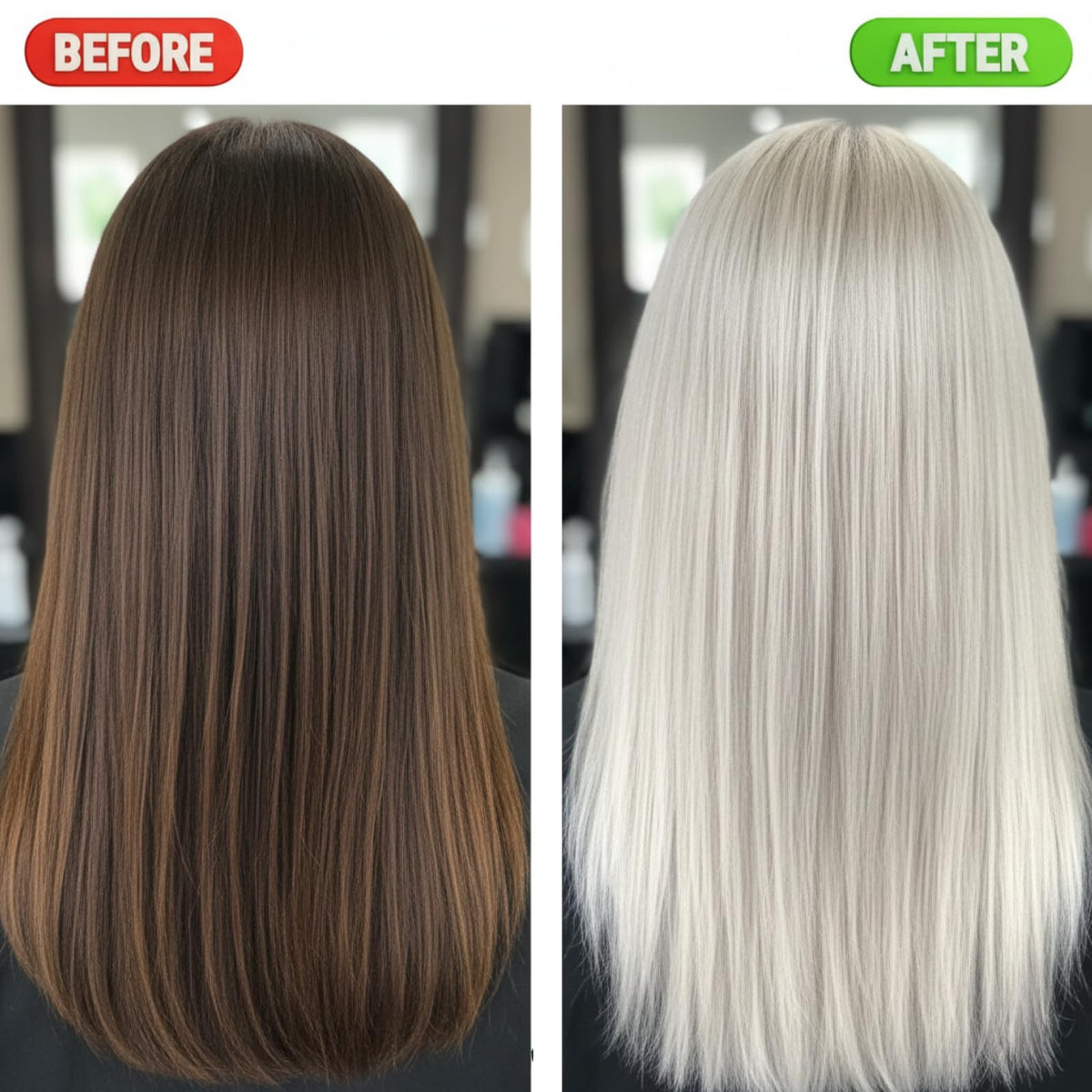 Plex technology and argan oil visuals emphasize conditioning during lightening.