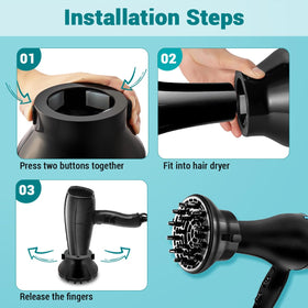 KAHEM diffuser helps create frizz-free, defined curls