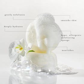 Kai Body Buffer textured surface close-up highlighting gentle exfoliation for smoother skin.