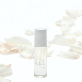 Kai perfume oil roll-on application provides convenient, alcohol-free scent