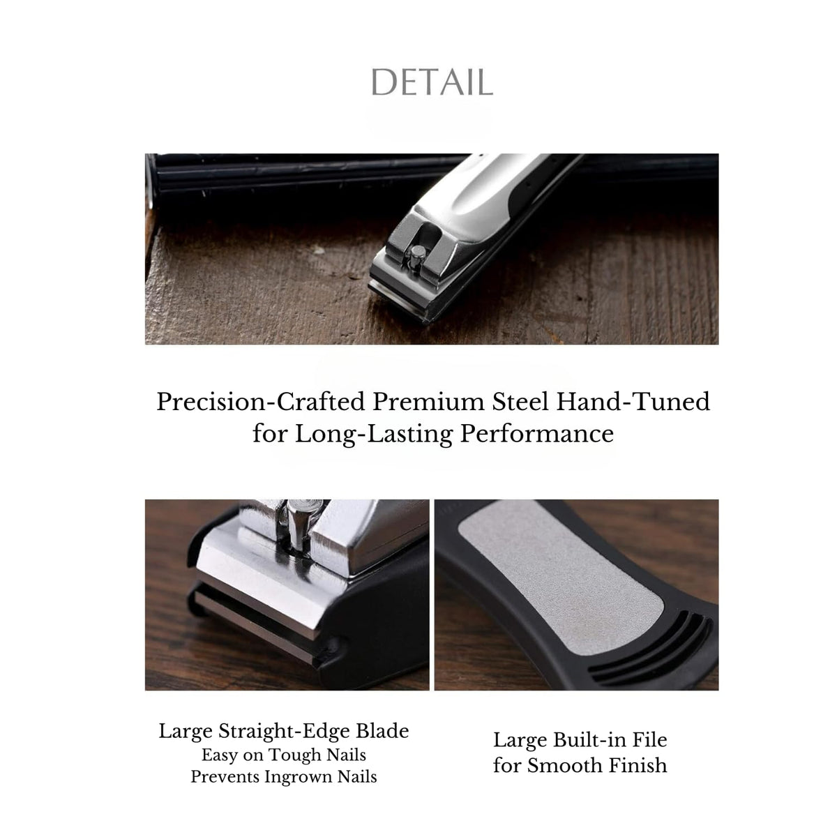 Kai toenail clipping action demonstrates controlled trimming and edge accuracy.