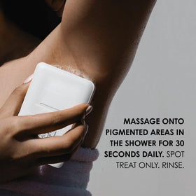 Foam from Kaia Naturals Takesumi Bright bar provides thorough cleansing