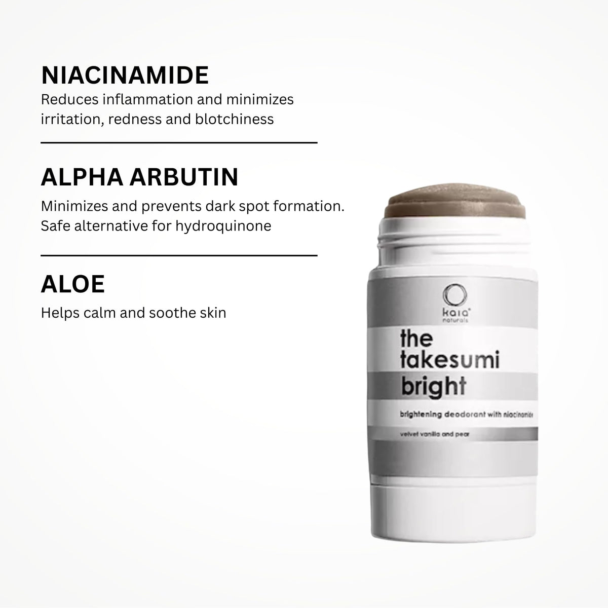 Kaia Naturals Takesumi Bright cream-to-powder finish demonstrates smooth texture.