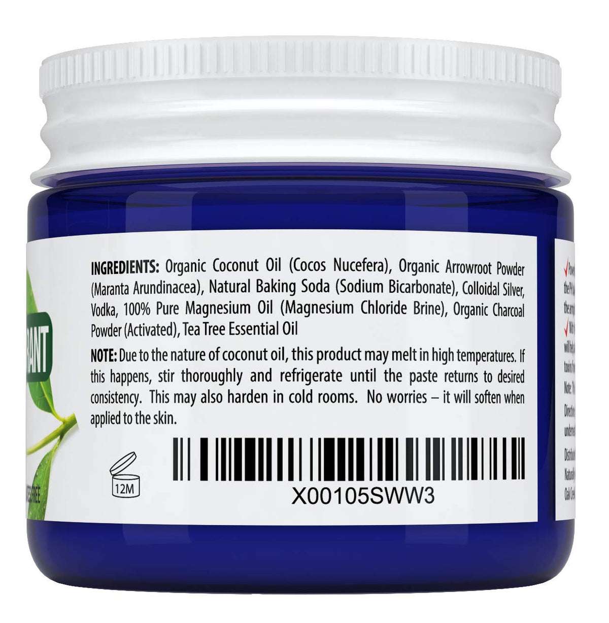Kaiame Naturals Deodorant Activated Charcoal Absorption demonstrates moisture absorption for drier underarms.