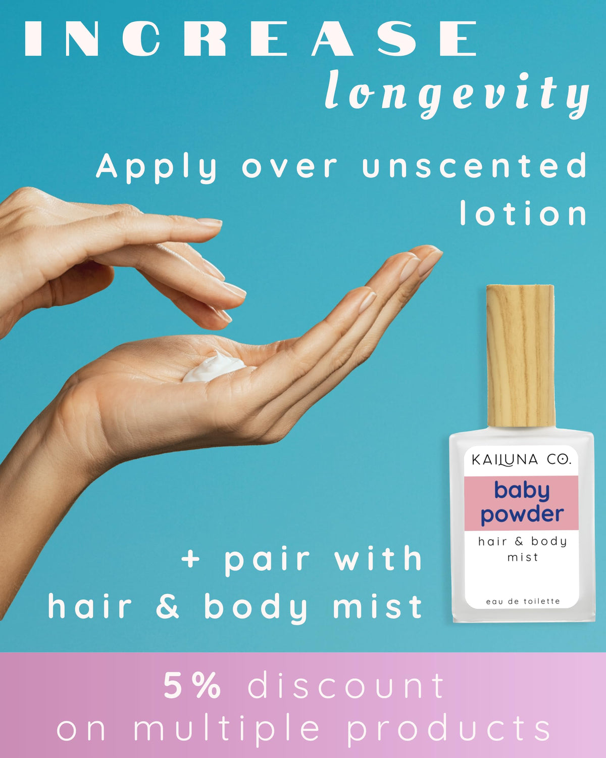 Kailuna Co. Baby Powder roll-on packaging with eco-conscious, travel-sized design