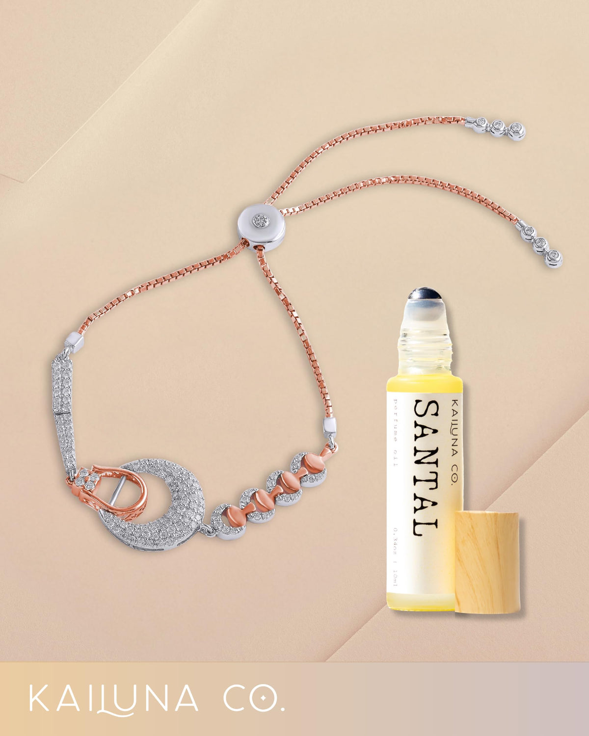 Kailuna Co. Santal roll-on gift-ready packaging for thanks and celebrations.