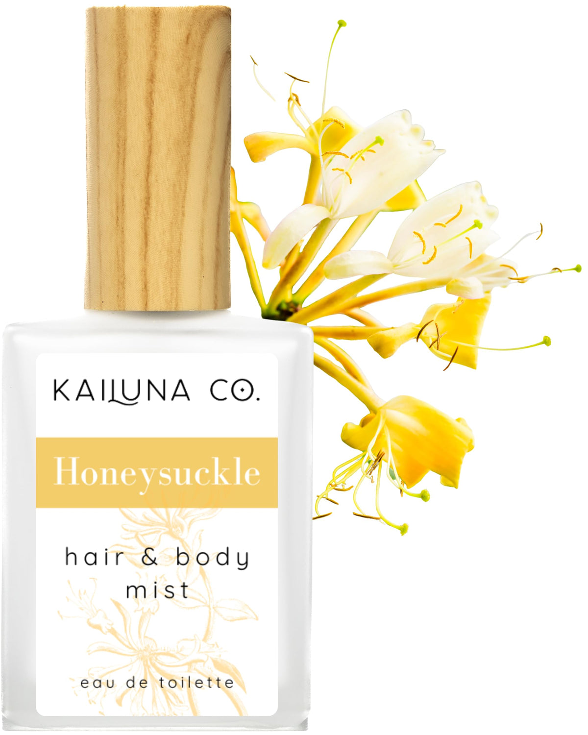 Kailuna Co Honeysuckle mist bottle with fresh citrus and floral notes for daily use