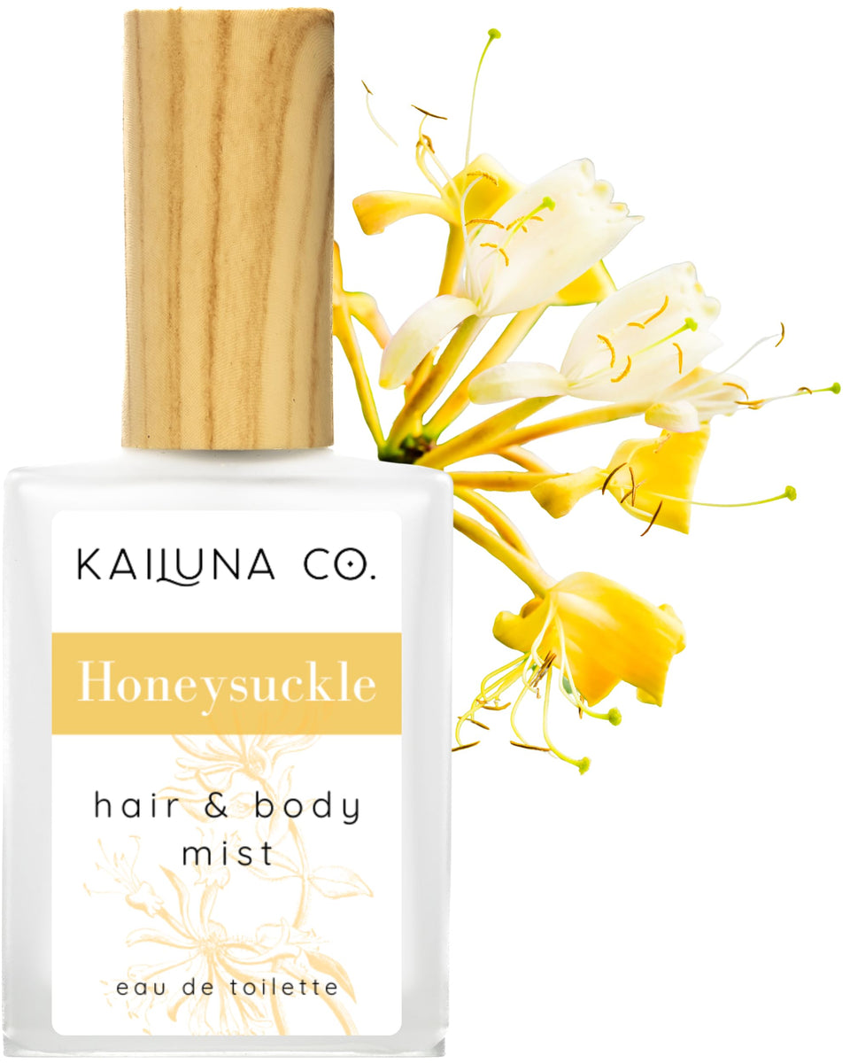 Kailuna Co Honeysuckle mist bottle with fresh citrus and floral notes for daily use