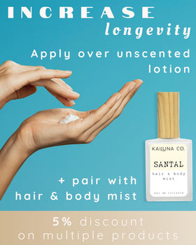 Kailuna Co. organic jojoba oil ingredient supports skin while carrying scent.