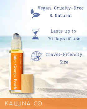Kailuna Co rollerball close-up shows smooth application and even distribution.