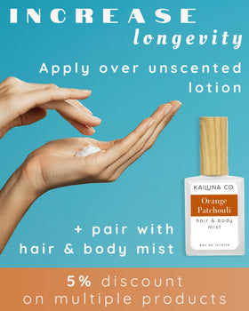 Kailuna Co. Orange Patchouli roller-application demonstrates smooth, precise scent delivery.